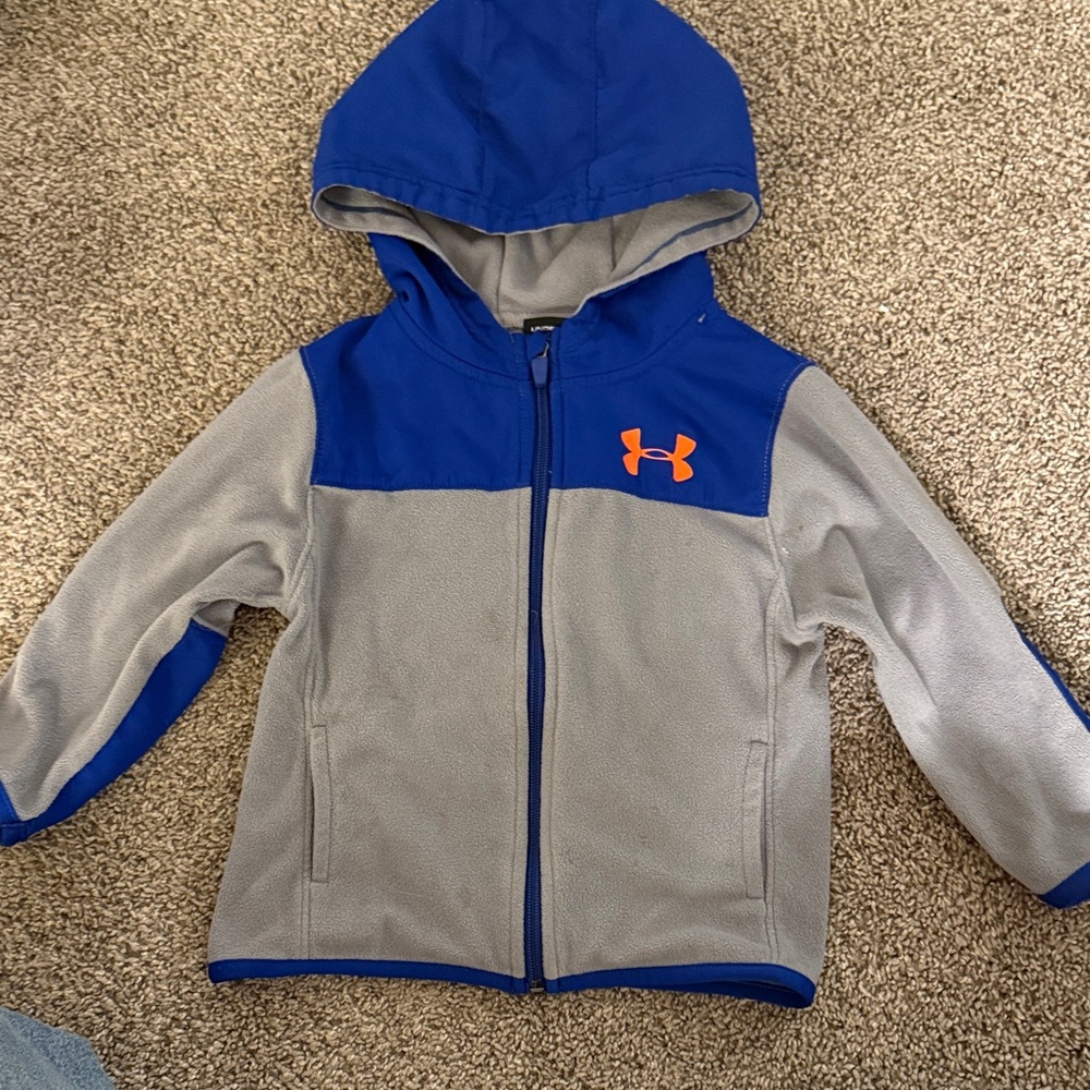 Under Armour Kids Royal Blue and Gray Hoodie
